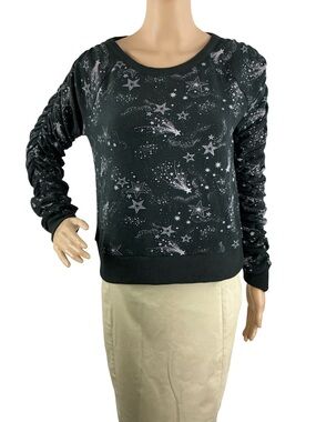 Chaser Bliss Knit Mystical Star Print Pullover Sweatshirt Size S